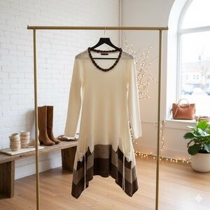 BOHO Clarity wool blend shark bite hem, made in Turkey, see pics for size, A++